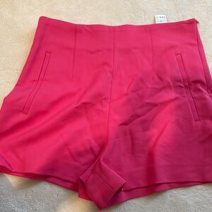 Zara Pink High Waist Shorts with Tailored Fit